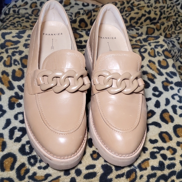 FRANKIE4 Saint Platform Loafer Biscuit Women's Tan Color Size 8.5 - Picture 2 of 12